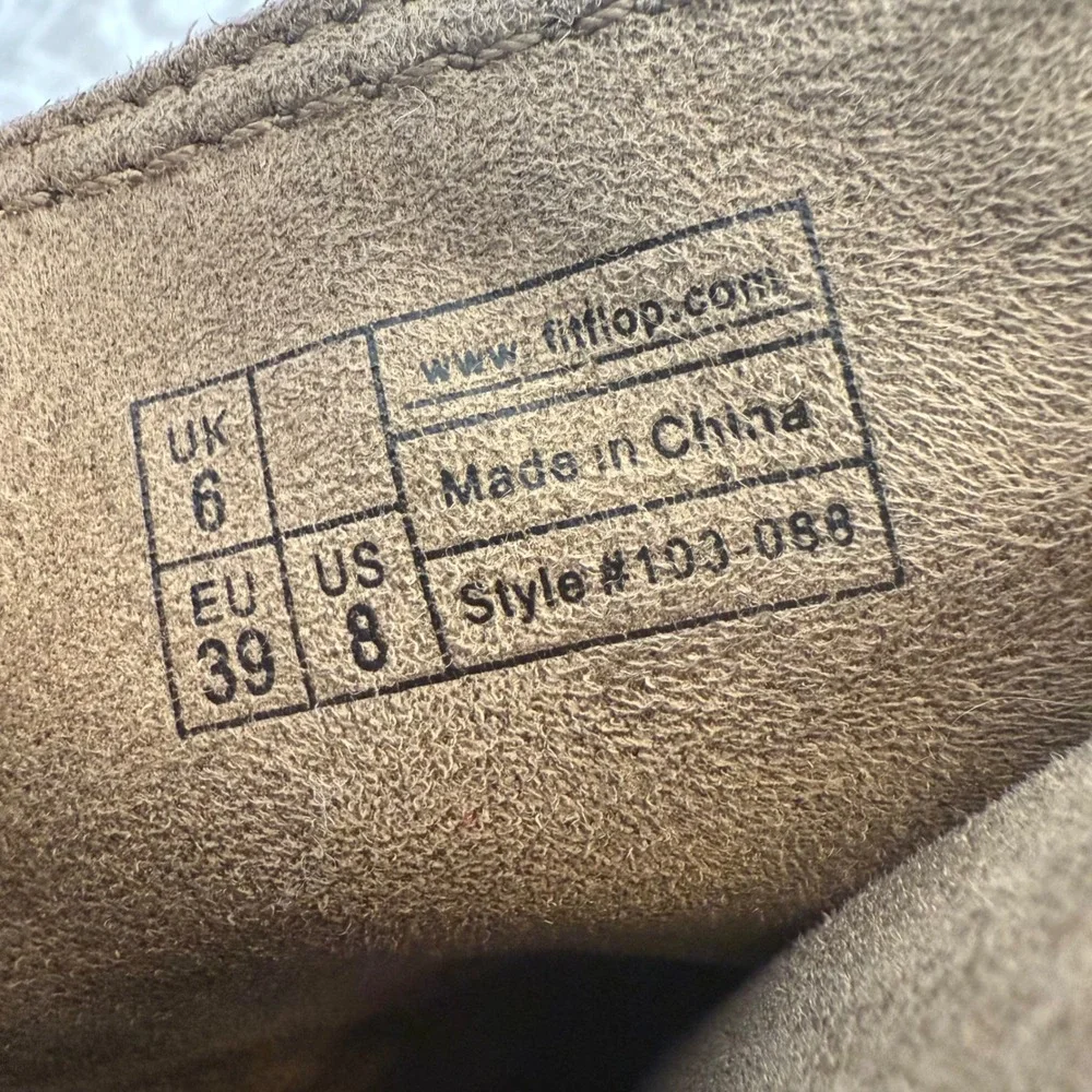 FitFlop Mukluk‎ Tall Suede Boots Womens 8 Taupe